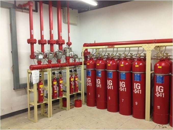 IG541氣體滅火系統地下室消防案例展示